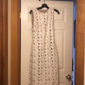 Leather dress with cut outs- fully lined